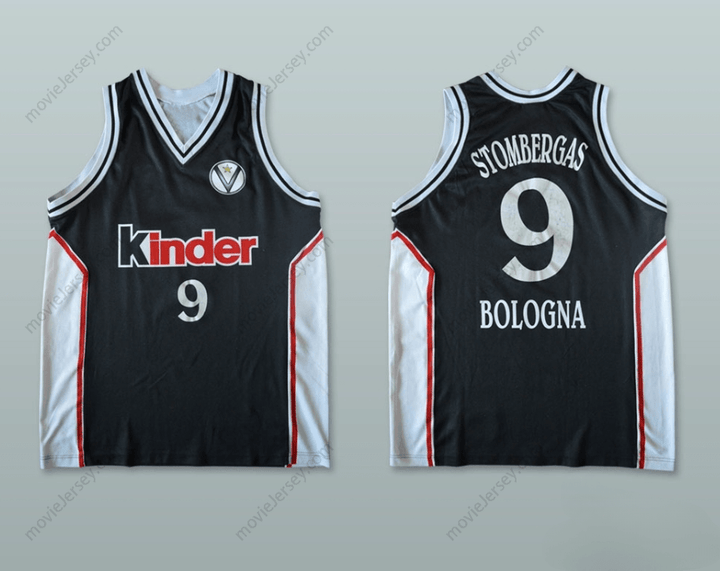 CUSTOM ANY Name Number SALIUS STOMBERGAS 9 VIRTUS BOLONIA BASKETBALL JERSEY Top Stitched S-6XL