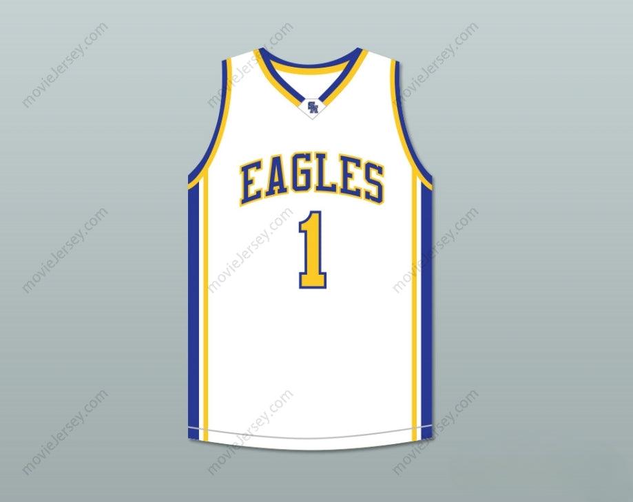CUSTOM ANY Name Number KLAY THOMPSON 1 SANTA MARGARITA CATHOLIC HIGH SCHOOL  WHITE BASKETBALL JERSEY Top Stitched S-6XL