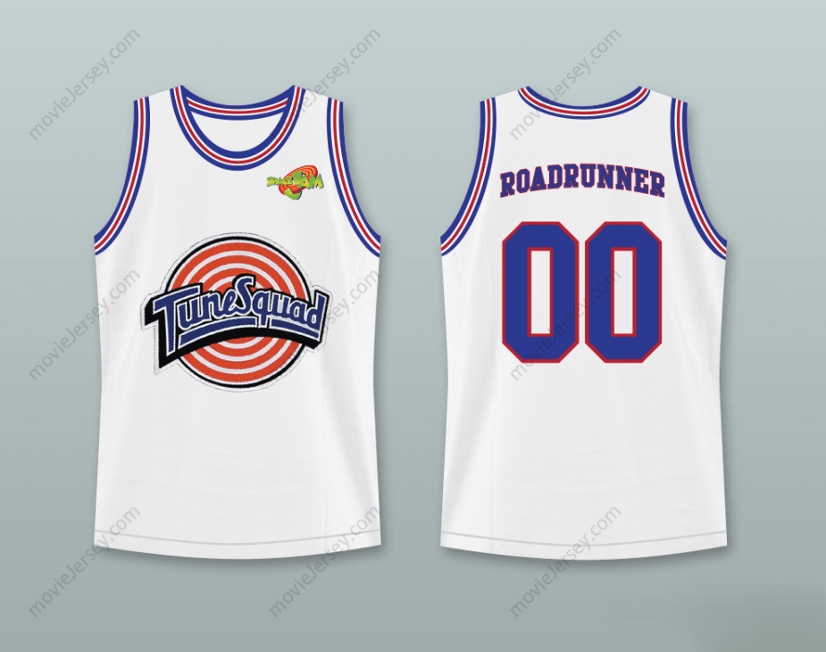 CAMISETA DE BALONCESTO PERSONALIZADA CON CUALQUIER Nombre y Número ROADRUNNER 00 TUNE SQUAD CON PARCHE DE SPACE JAM Confección Superior S-6XL