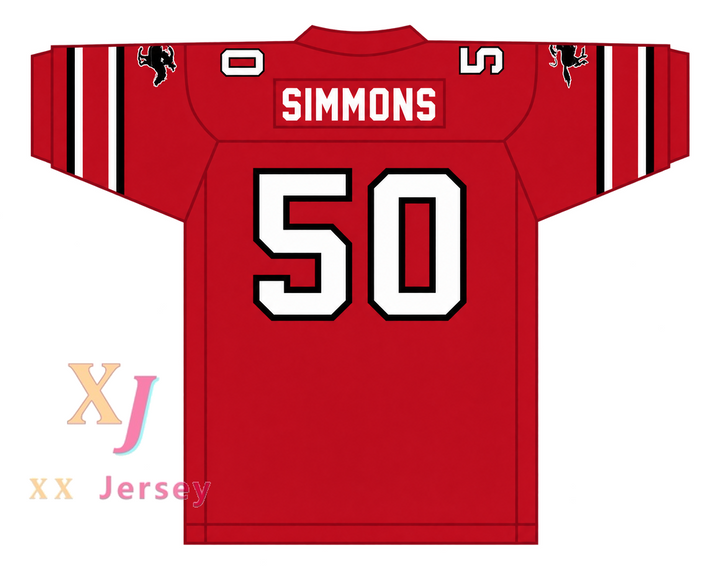 Custom Ron Simmons 50 Tampa Bay Bandits 1985 USFL Football Jersey