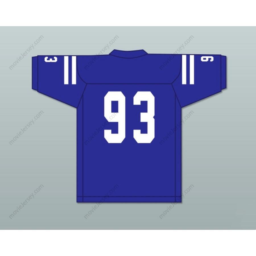 PERSONALIZA Cualquier Nombre Número KINGSLEY ENAGBARE 93 PEACHTREE RIDGE HIGH SCHOOL LIONS Azul Camiseta de Fútbol Cosida Tallas S-6XL