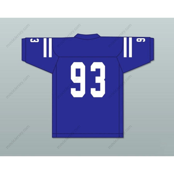 PERSONALIZA Cualquier Nombre Número KINGSLEY ENAGBARE 93 PEACHTREE RIDGE HIGH SCHOOL LIONS Azul Camiseta de Fútbol Cosida Tallas S-6XL