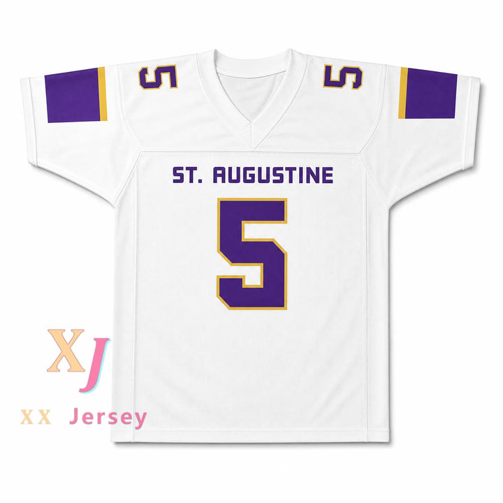CAMISETA DE FÚTBOL AMERICANA PERSONALIZADA DE LEONARD FOURNETTE, N.º 5, CABALLEROS DE LA ESCUELA SECUNDARIA