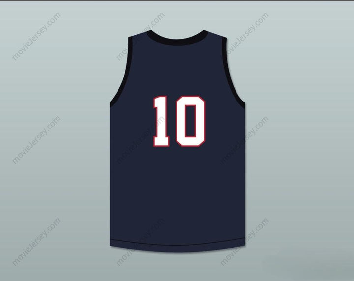 CAMISETA DE BALONCESTO PERSONALIZABLE con CUALQUIER Nombre y Número DARIUS GARLAND 10 ACADEMY AZUL MARINO 1 costura superior S-6XL
