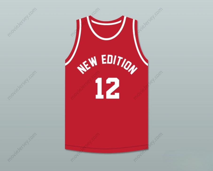 CUSTOM ANY Name Number RICKY BELL 12 NEW EDITION RED BASKETBALL JERSEY Top Stitched S-6XL