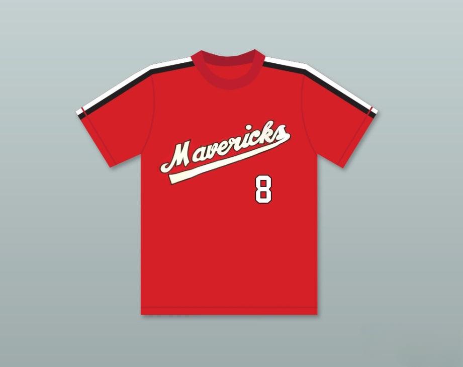 Camiseta de béisbol personalizada con nombre y número FRANK PETERS 8 LOS BASTARDOS GOLPEADOS DEL BÉISBOL Costuras superiores S-6XL