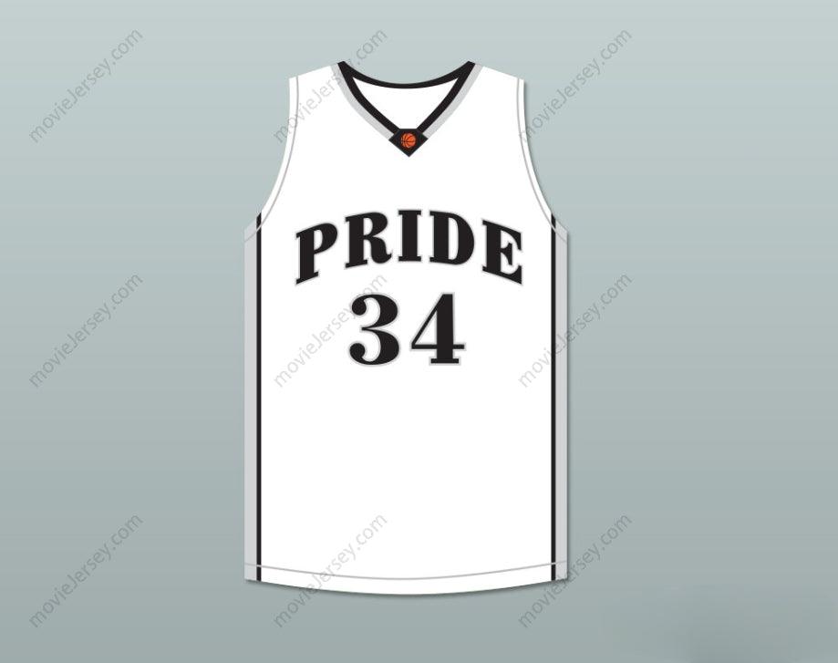 CUSTOM ANY Name Number COLIN KAEPERNICK 34 JOHN H. PITMAN HIGH SCHOOL PRIDE WHITE BASKETBALL JERSEY 2 Top Stitched S-6XL