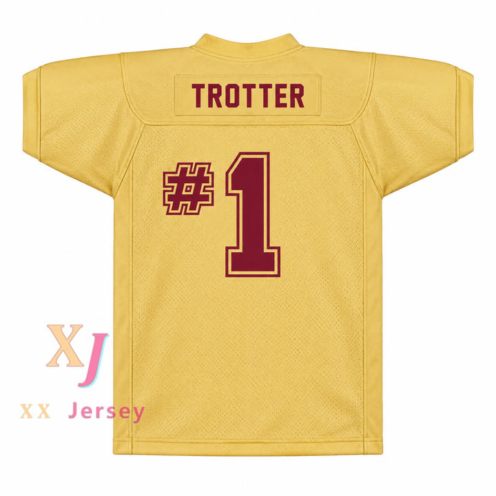 Camiseta de fútbol de la UNIVERSIDAD ESTATAL DE HEARTLAND con el número y nombre que quieras TROTTER #1 con costuras superiores S-6XL