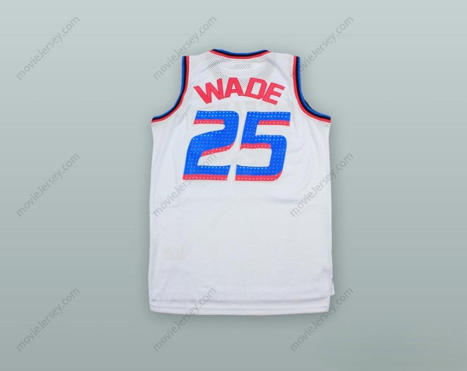 PERSONALIZA Cualquier Nombre Número DWYANE WADE 25 RICHARDS HIGH SCHOOL BULLDOGS BLANCO ALTERNATIVO CAMISETA DE BALONCESTO Cosido Superior S-6XL