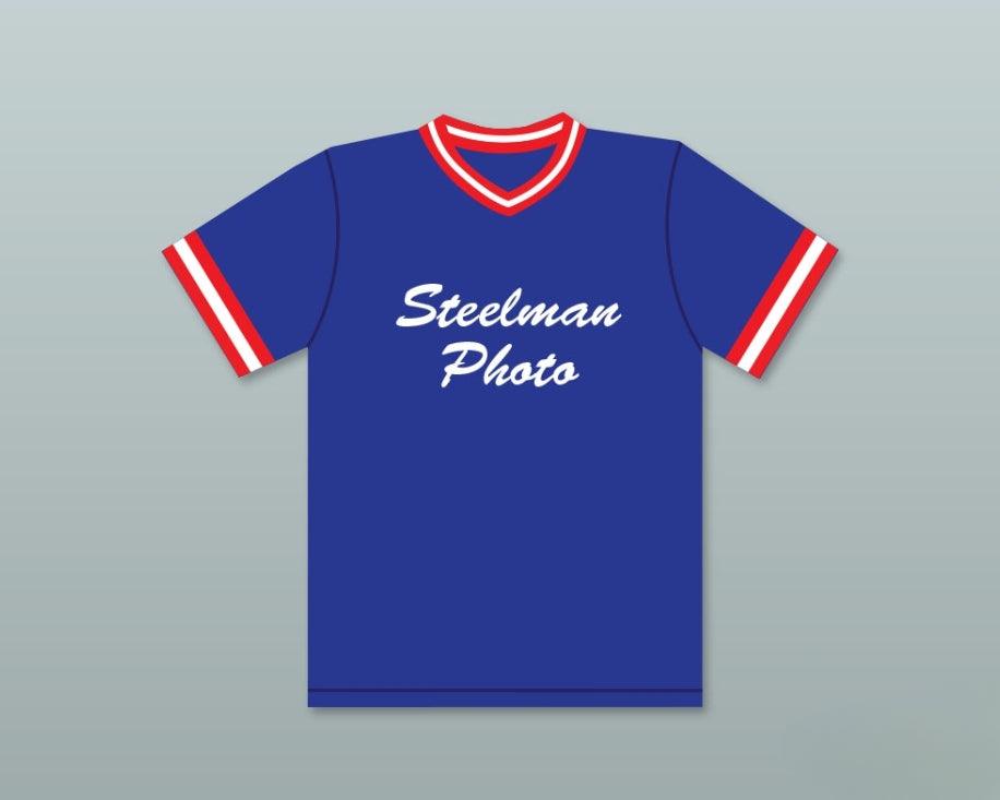 Custom Any Name Number MIKE TROUT 27 STEELMAN PHOTO LITTLE LEAGUE BLUE BASEBALL JERSEY 2 Top Stitched S-6XL