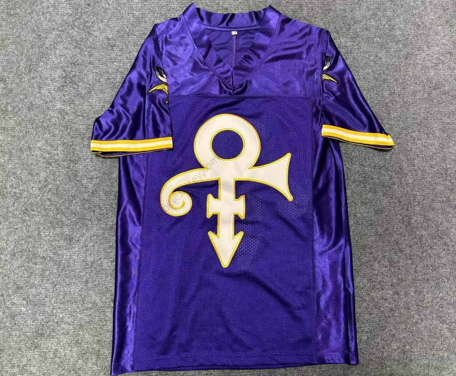 CUSTOM ANY Name Number PRINCE TRIBUTE MINNESOTA FOOTBALL JERSEY WITH PATCHES Top Stitched S-6XL