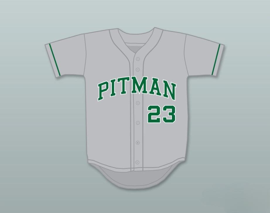 Camiseta de béisbol gris personalizada con cualquier nombre y número COLIN KAEPERNICK 23 JOHN H. PITMAN HIGH SCHOOL PRIDE, cosida a 2 costuras, tallas S-6XL