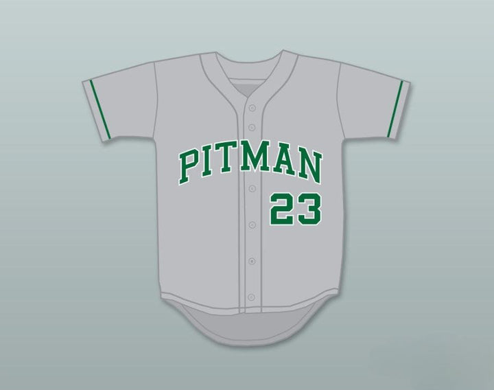 Camiseta de béisbol gris personalizada con cualquier nombre y número COLIN KAEPERNICK 23 JOHN H. PITMAN HIGH SCHOOL PRIDE, cosida a 2 costuras, tallas S-6XL
