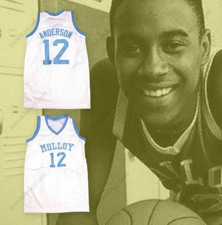 PERSONALIZADA Cualquier Nombre Número KENNY ANDERSON 12 CAMISETA BALONCESTO ARCHBISHOP MOLLOY Bordada Tallas S-6XL
