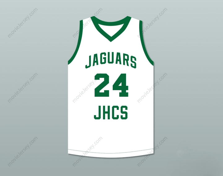 CUSTOM ANY Name Number TACKO FALL 24 JAMIE'S HOUSE CHARTER SCHOOL JAGUARS WHITE BASKETBALL JERSEY 2 Top Stitched S-6XL