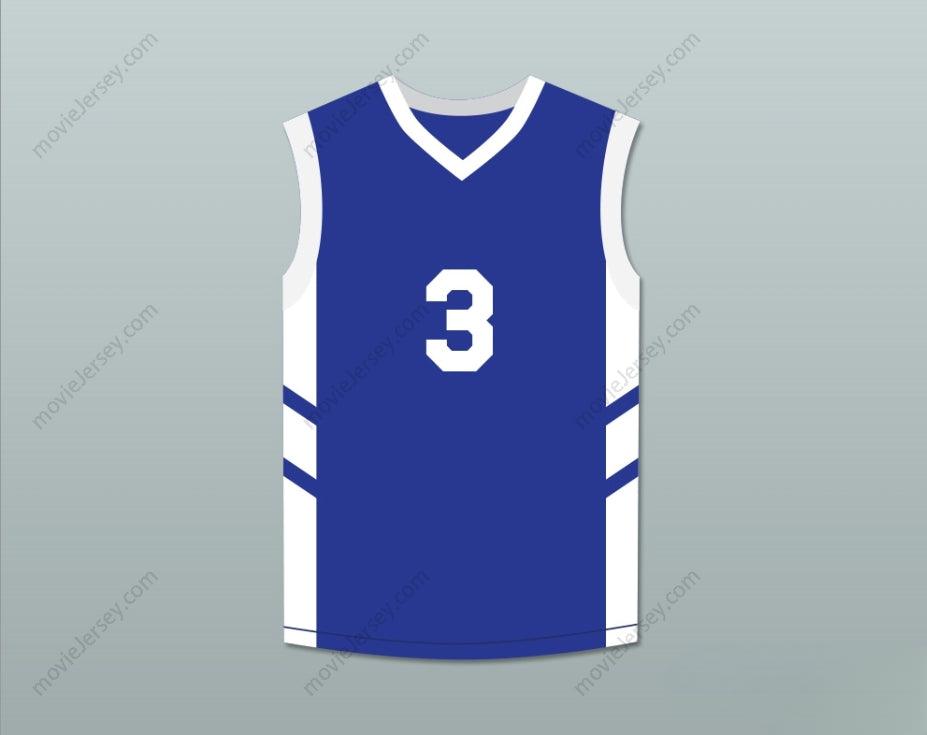 CUSTOM ANY Name Number CLIFF ROBINSON 3 BLUE BASKETBALL JERSEY DENNIS RODMAN'S BIG BANG IN PYONGYANG Top Stitched S-6XL