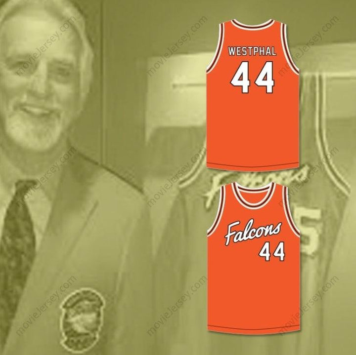 PERSONALIZA Cualquier Nombre Número PAUL WESTPHAL 44 CAMISETA DE BALONCESTO NARANJA AVIATION HIGH SCHOOL FALCONS Talla S-6XL con Costuras Superiores