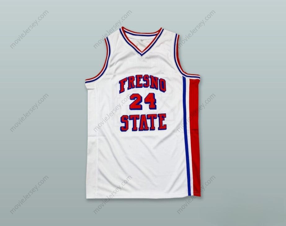 PERSONALIZADO Cualquier Nombre Número CHRIS HERREN 24 FRESNO STATE BULLDOGS BLANCO CAMISETA DE BALONCESTO Cosida Tallas S-6XL