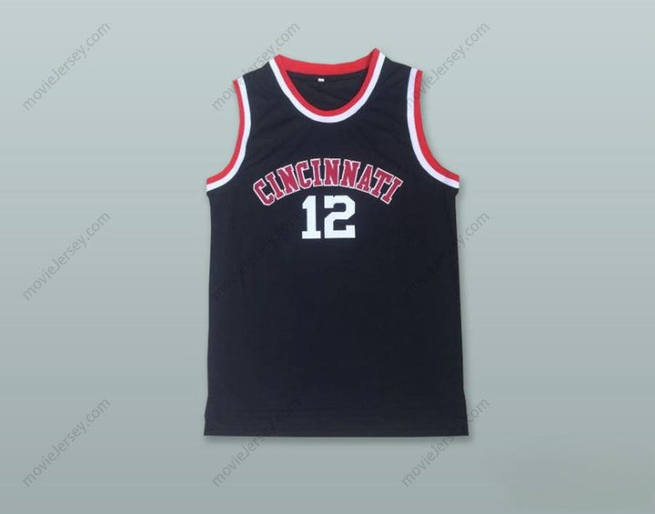 PERSONALIZA Cualquier Nombre Número OSCAR ROBERTSON 12 Camiseta de Baloncesto Negra Cosida S-6XL