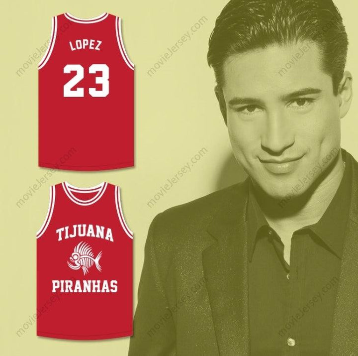 PERSONALIZADA Cualquier Nombre Número MARIO LOPEZ 23 TIJUANA PIRANHAS ROJO CAMISETA DE BALONCESTO EQUIPO DE EXPANSIÓN MEXICANO Con Costuras Reforzadas S-6XL