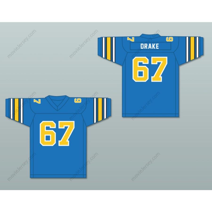 PERSONALIZA Cualquier Nombre Número 1983 USFL DON DRAKE 67 OAKLAND INVADERS Camiseta de Fútbol de Carretera Costura Superior S-6XL