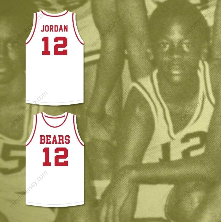PERSONALIZA CUALQUIER Nombre Número MICHAEL 12 EMMA B TRASK MIDDLE SCHOOL BEARS JERSEY DE BALONCESTO BLANCO 2 Costuras Superior S-6XL