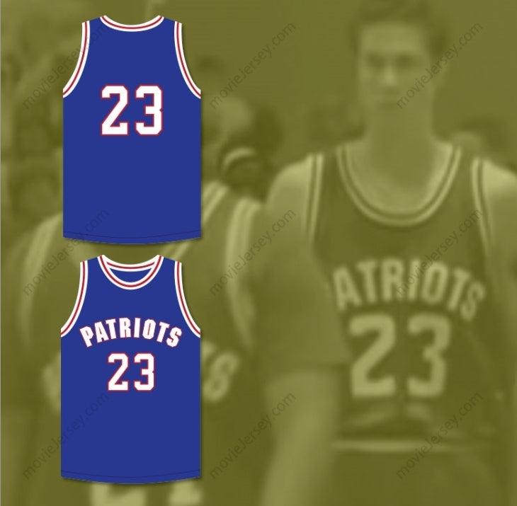 PERSONALIZADO Cualquier Nombre Número NOAH GREGGORY 23 WILL FOSTER HIGH SCHOOL PATRIOTS AZUL CAMISETA DE BALONCESTO LAS ZAPATILLAS ROJAS Costuras Superiores S-6XL