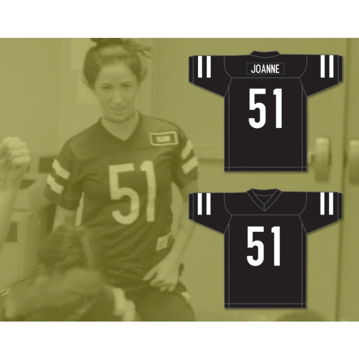 CUSTOM ANY Name Number DANCER JOANNE 51 PINK FOOTBALL JERSEY GAGA FIVE FOOT TWO Football Jersey Top Stitched S-6XL