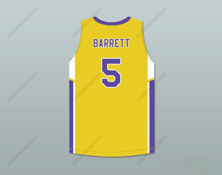 PERSONALIZA Cualquier Nombre Número R.J. BARRETT 5 ACADEMY CAMISETA BALONCESTO AMARILLA Costuras Superiores S-6XL