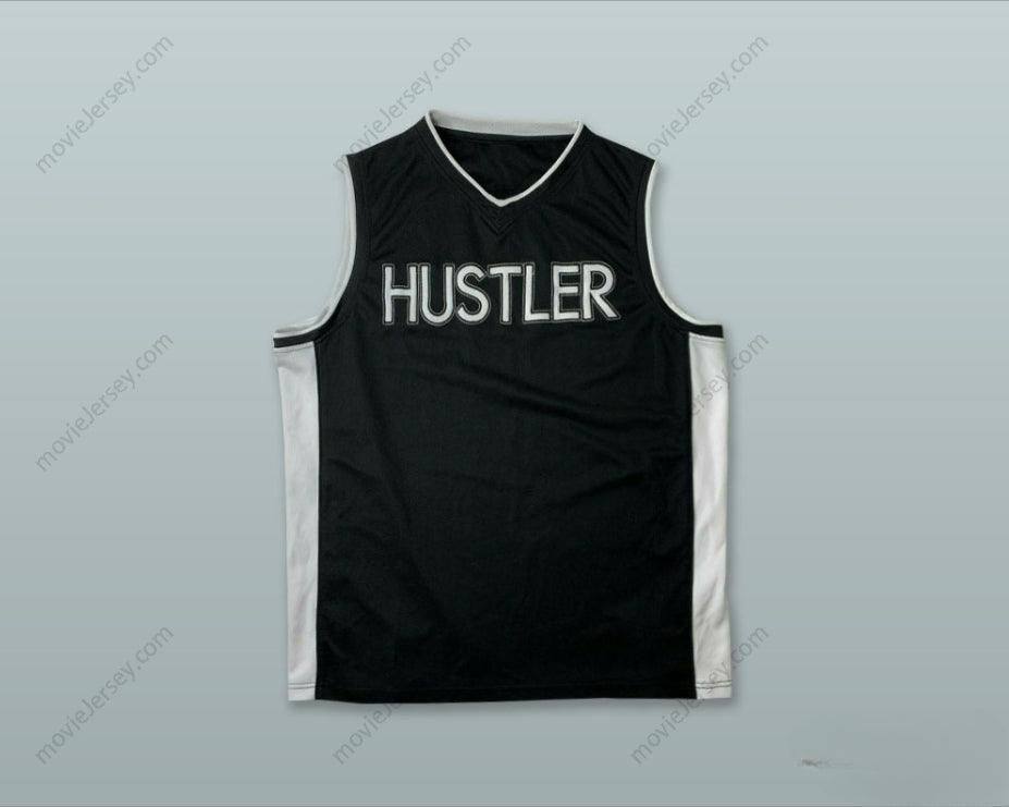 PERSONALIZA Cualquier Nombre Número HUSTLER NEGRA CAMISETA BALONCESTO Cosida Tallas S-6XL