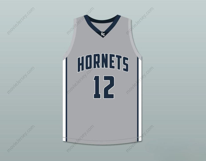 CAMISETA DE BALONCESTO GRIS DE LOS HORNETS PERSONALIZADA CON CUALQUIER Nombre y Número JA MORANT 12, 1 Parte Superior Cosida S-6XL