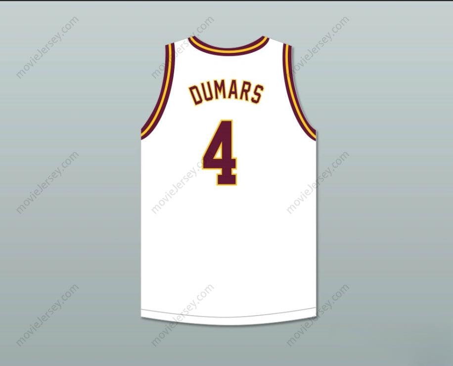 PERSONALIZA CUALQUIER Nombre Número JOE DUMARS 4 CAMISETA DE BALONCESTO BLANCA CHIEFS DE CENTRAL HIGH SCHOOL 1 Superior Cosido S-6XL