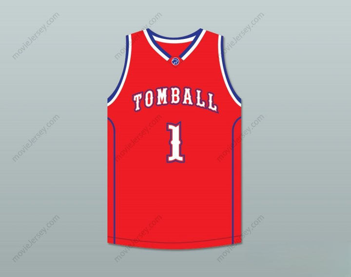 PERSONALIZADO Cualquier Nombre Número JIMMY BUTLER 1 COUGARS DE SECUNDARIA ROJO CAMISETA DE BALONCESTO Cosido S-6XL