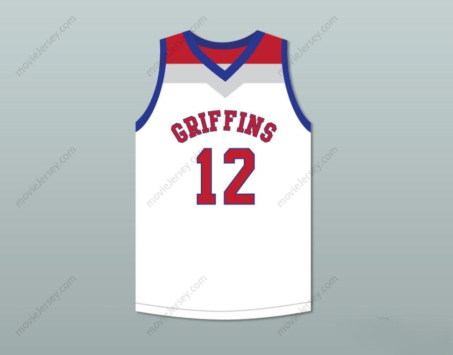 CUSTOM ANY Name Number ZION WILLIAMSON 12  DAY SCHOOL GRIFFINS WHITE BASKETBALL JERSEY 3 Top Stitched S-6XL