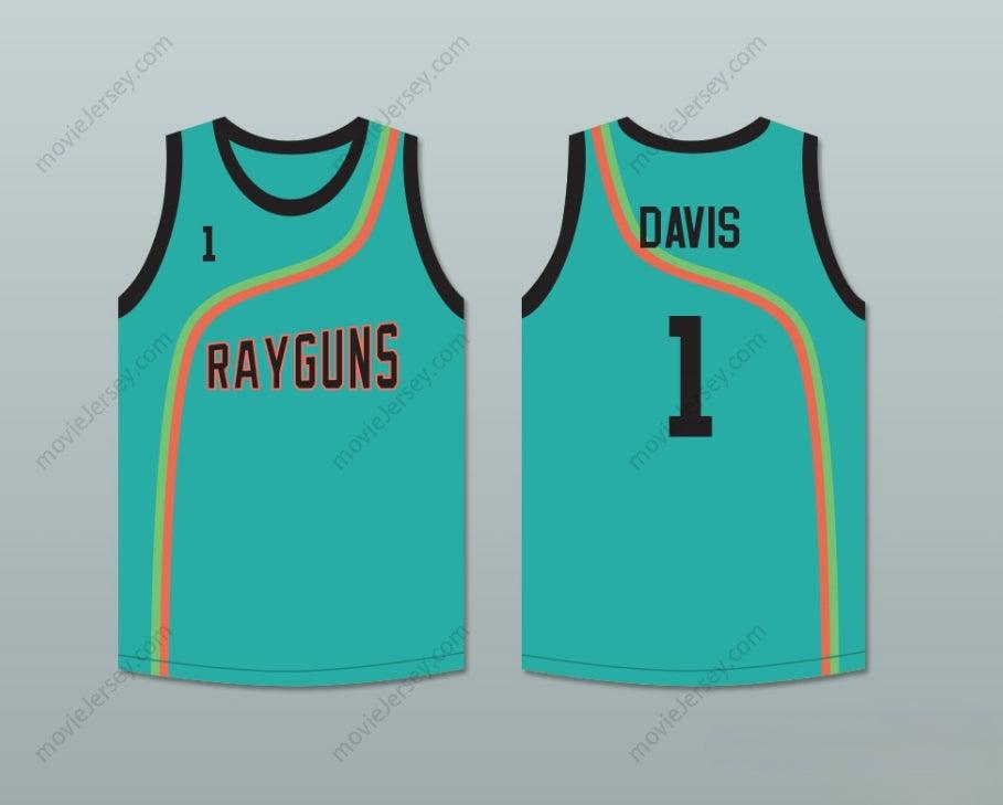 CUSTOM ANY Name Number BARON DAVIS 1 ROSWELL RAYGUNS TEAL BASKETBALL JERSEY COOPER Top Stitched S-6XL