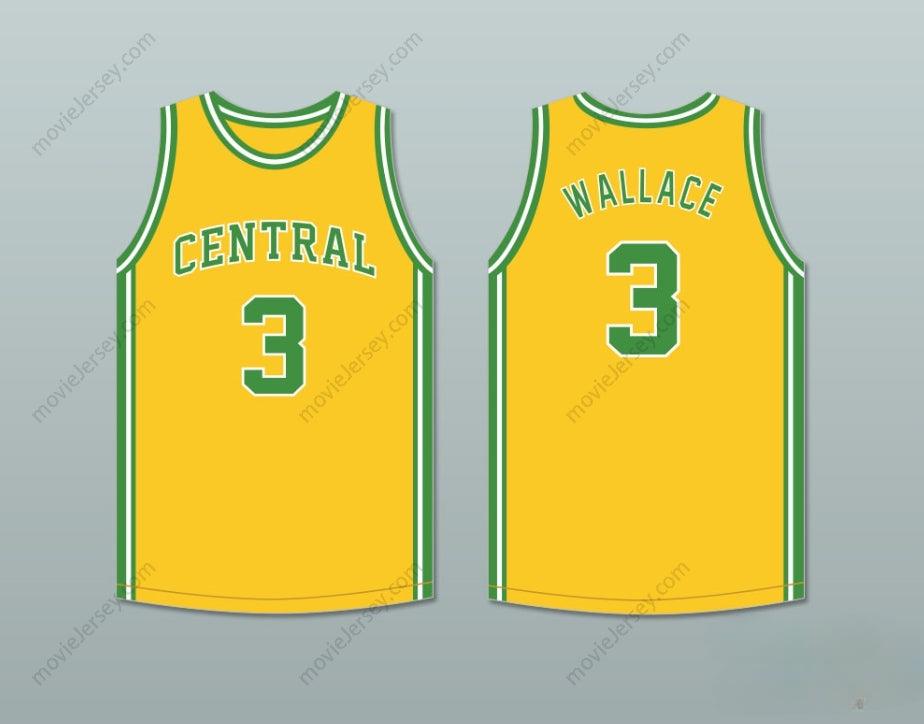PERSONALIZADO CUALQUIER Nombre Número BEN WALLACE 3 CENTRAL HIGH SCHOOL HAYNEVILLE LIONS CAMISETA DE BALONCESTO AMARILLA Con Costuras S-6XL