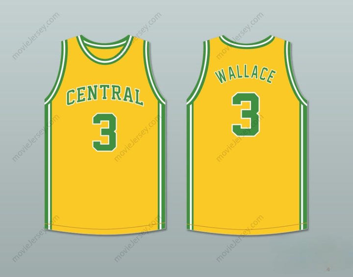 PERSONALIZADO CUALQUIER Nombre Número BEN WALLACE 3 CENTRAL HIGH SCHOOL HAYNEVILLE LIONS CAMISETA DE BALONCESTO AMARILLA Con Costuras S-6XL