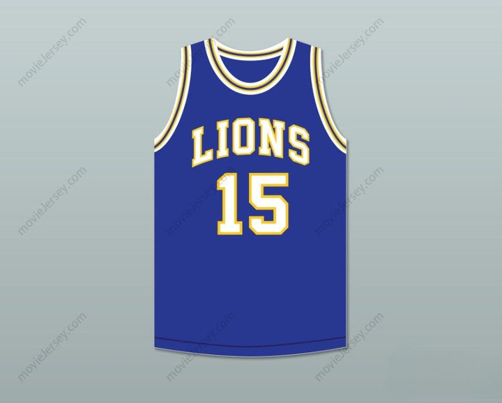 PERSONALIZA CUALQUIER Nombre Número JEFF HORNACEK 15 LYONS TOWNSHIP HIGH SCHOOL LIONS CAMISETA DE BALONCESTO AZUL ROYAL 1 Parte Superior Cosida S-6XL