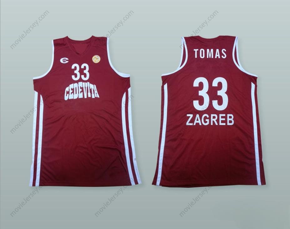 CUSTOM ANY Name Number MARKO TOMAS 33 KK CEDEVITA ZAGREB BASKETBALL JERSEY WITH PATCH Top Stitched S-6XL