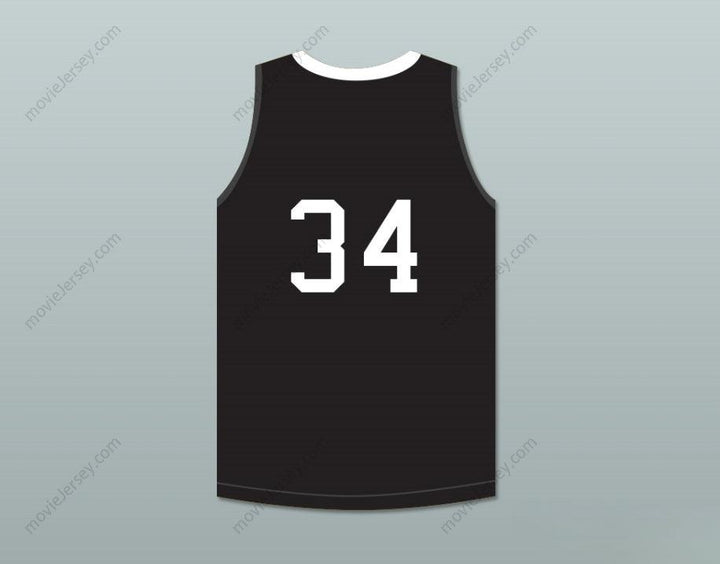 PERSONALIZAR Cualquier Nombre Número JOEL EMBIID 34 THE ROCK HIGH SCHOOL CAMISETA NEGRA BALONCESTO Cosida Tallas S-6XL