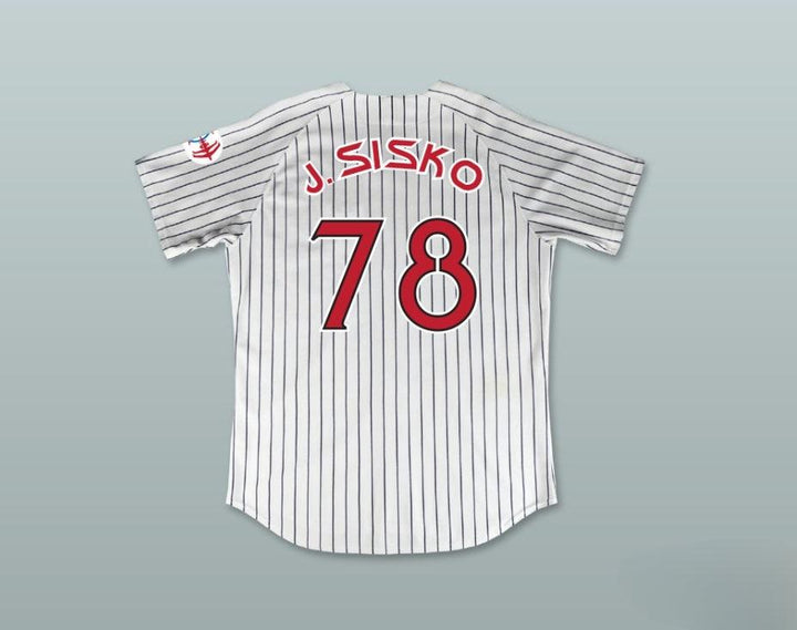 Camiseta de béisbol blanca a rayas con el número JAKE SISKO 78 DEEP SPACE NINERS, con nombre personalizado, cosida, S-6XL