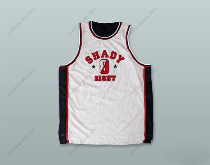 CUSTOM ANY Name Number SHADY LIMITED 8 SHADY EIGHT WHITE BASKETBALL JERSEY Top Stitched S-6XL