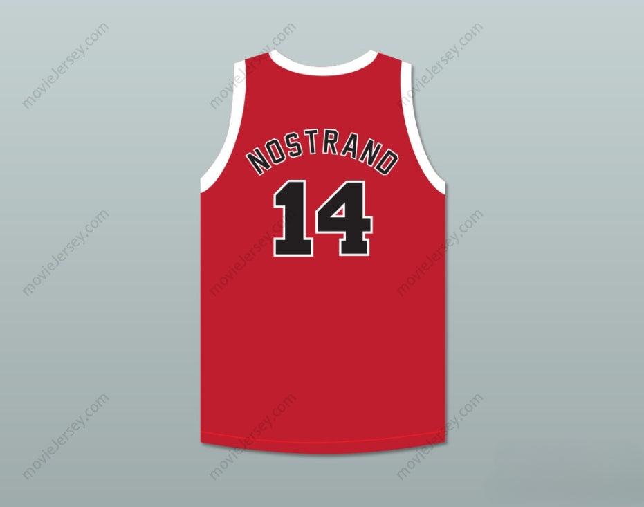 PERSONALIZA Cualquier Nombre Número GEORGE NOSTRAND 14 PROVIDENCE STEAMROLLERS JERSEY DE BALONCESTO ROJO 2 Costuras Reforzadas S-6XL