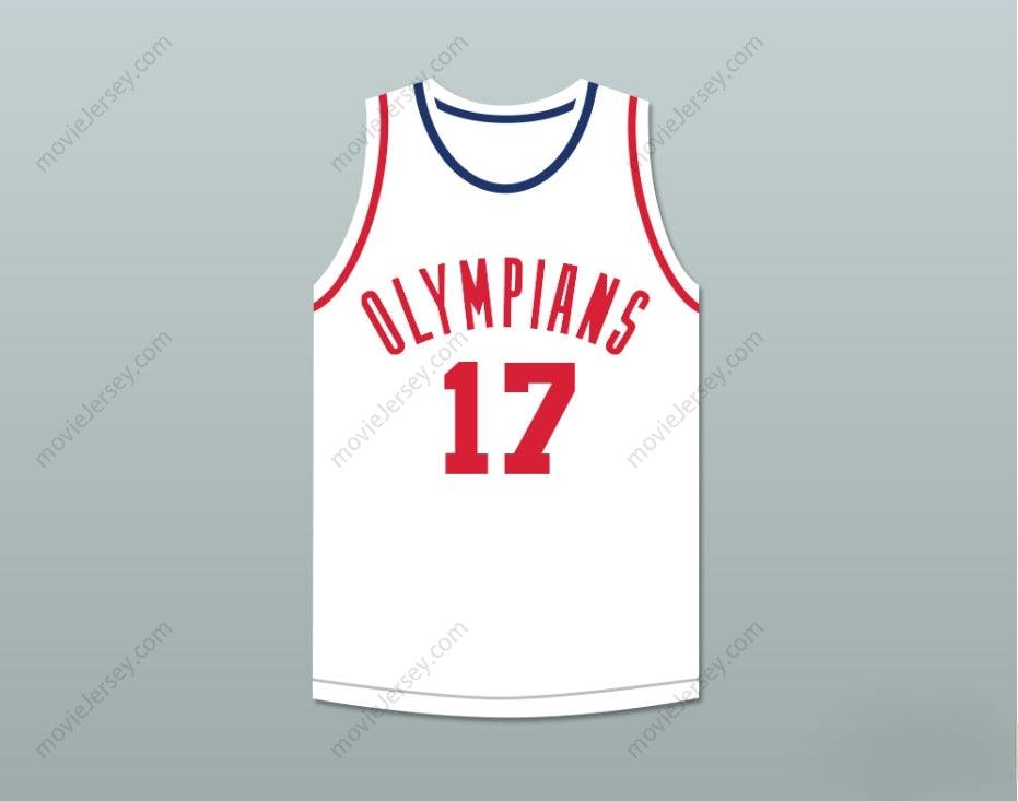 CUSTOM ANY Name Number WALLACE JONES 17  OLYMPIANS WHITE BASKETBALL JERSEY Top Stitched S-6XL