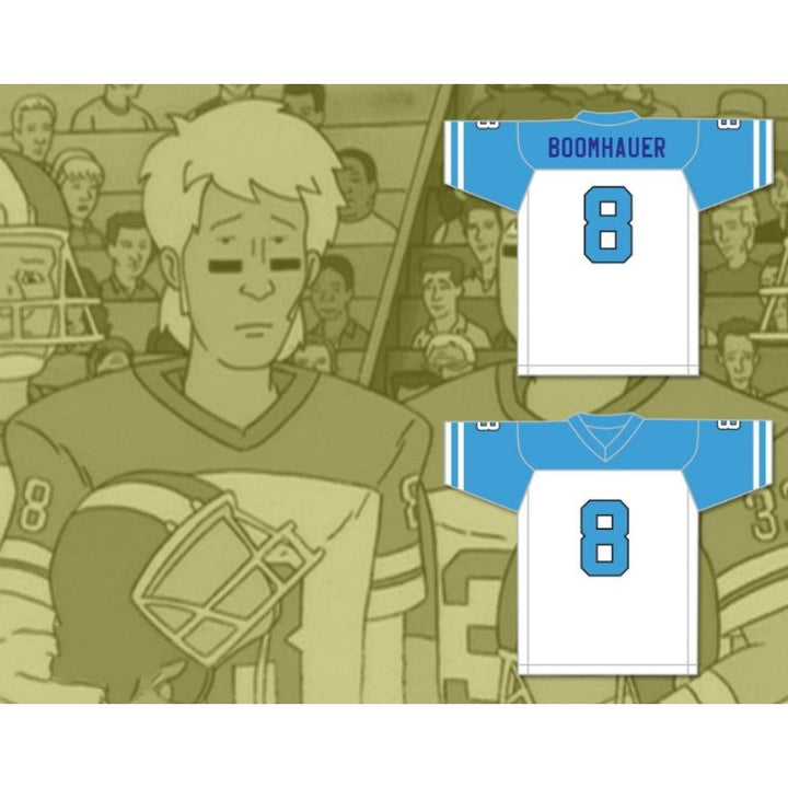 PERSONALIZADO Cualquier Nombre Número JEFF BOOMHAUER 8 ARLEN COUGARS HIGH SCHOOL LOCAL Camiseta de fútbol con costuras S-6XL
