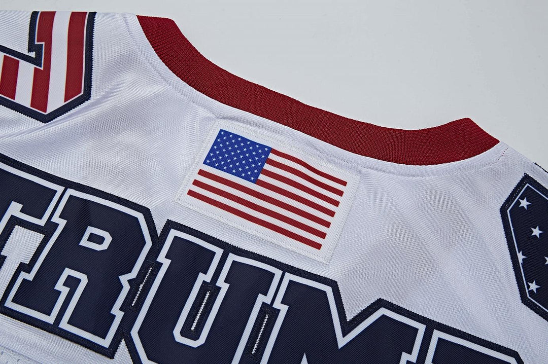 Camiseta de fútbol de la 47ª elección de 2024 de EE. UU. #47 Bandera de Estados Unidos Presidente Trump Camiseta de fútbol con costuras superiores