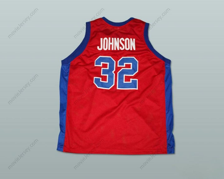 Personaliza Cualquier Nombre Número MAGIC JOHNSON 32 LANSING EVERETT HIGH SCHOOL VIKINGS CAMISETA DE BALONCESTO ROJA Cosida Tallas S-6XL