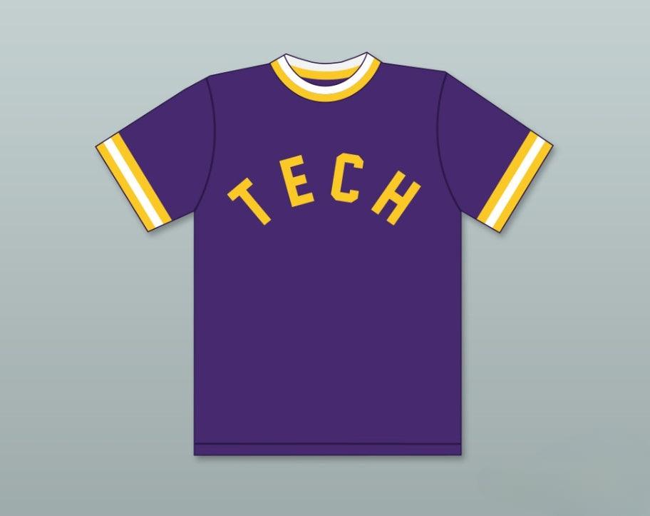 Custom Any Name Number RICKY HENDERSON 24  TECHNICAL HIGH SCHOOL BULLDOGS PURPLE BASEBALL JERSEY 1 Top Stitched S-6XL