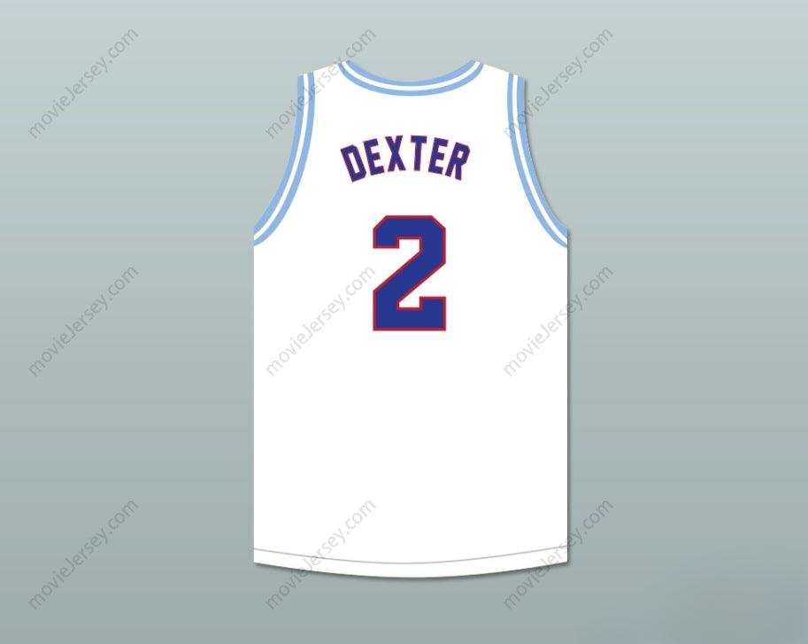 CAMISETA DE BALONCESTO BLANCA BORDADA DE DEXTER 2 GOOD BURGER CON NOMBRE Y NÚMERO PERSONALIZABLES Tallas S-6XL