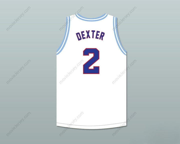 CAMISETA DE BALONCESTO BLANCA BORDADA DE DEXTER 2 GOOD BURGER CON NOMBRE Y NÚMERO PERSONALIZABLES Tallas S-6XL